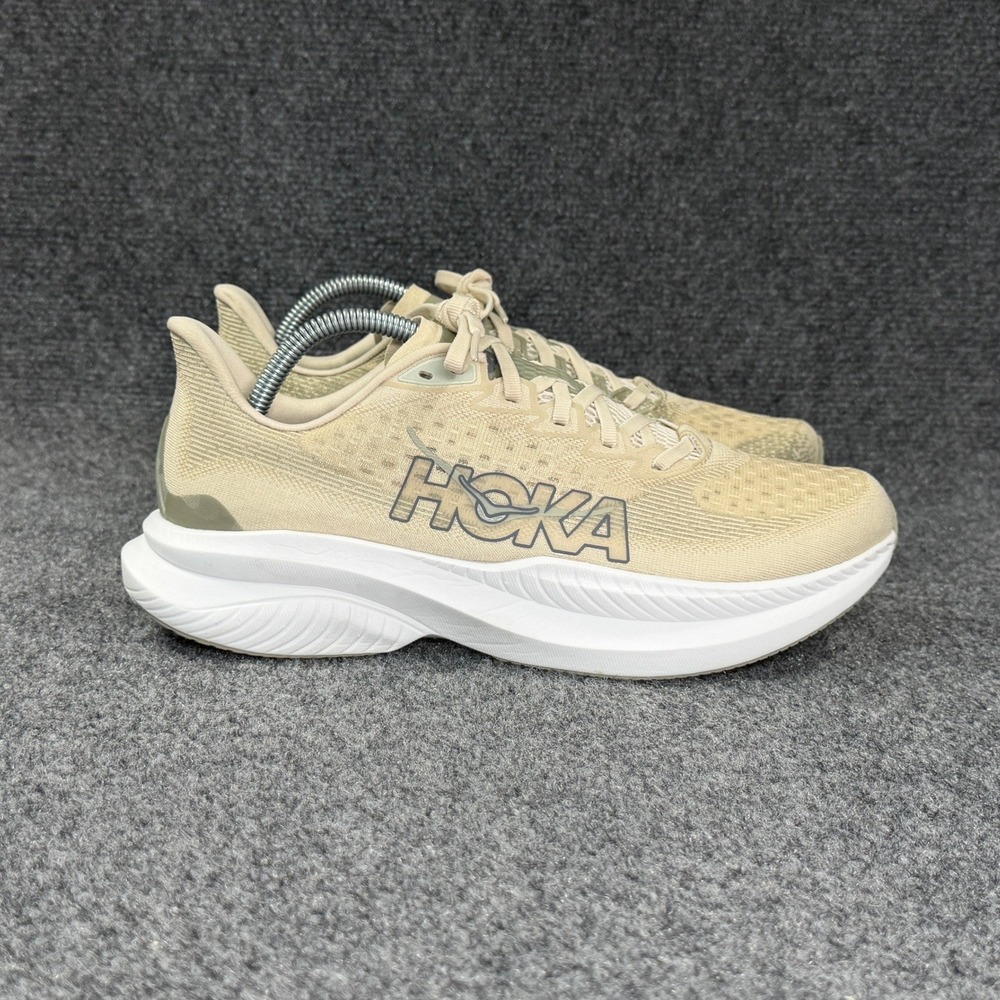 Hoka Mach 6 Running Shoes Men's 9 Oat Milk Barley Athletic Run Training Sneakers